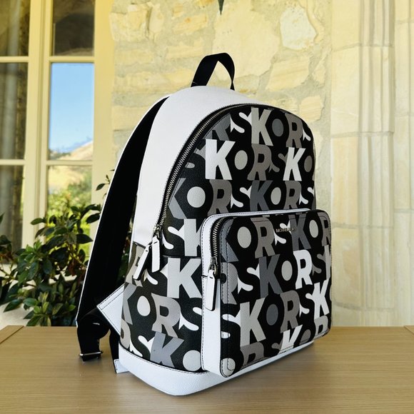 MICHAEL KORS COOPER LARGE Commuter BACKPACK Bag Black Multicolor NWT Authentic - Picture 2 of 8